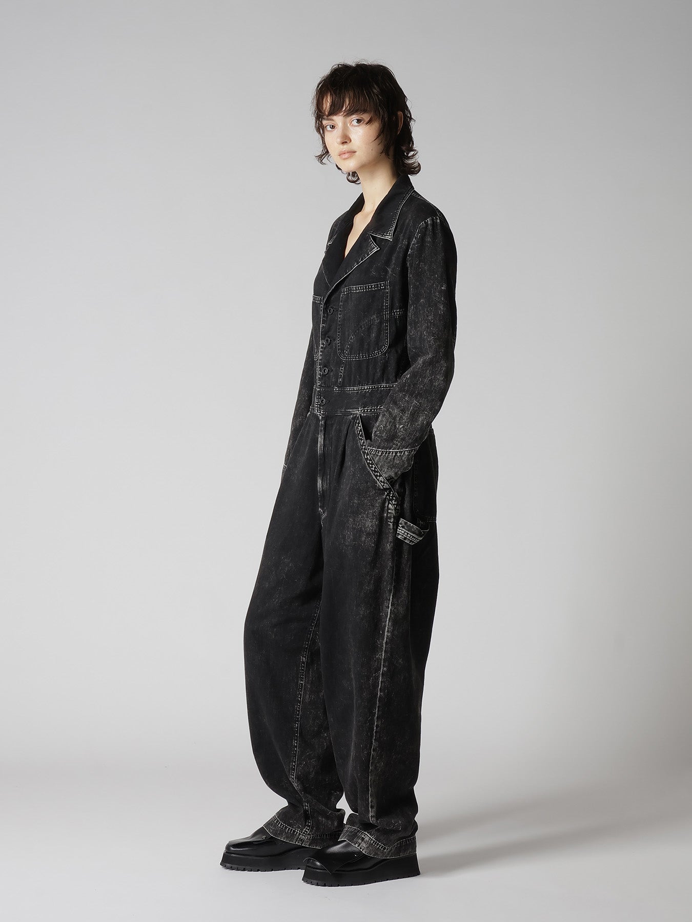 6OZ DENIM CHEMICAL WASH JUMPSUIT – THE SHOP YOHJI YAMAMOTO
