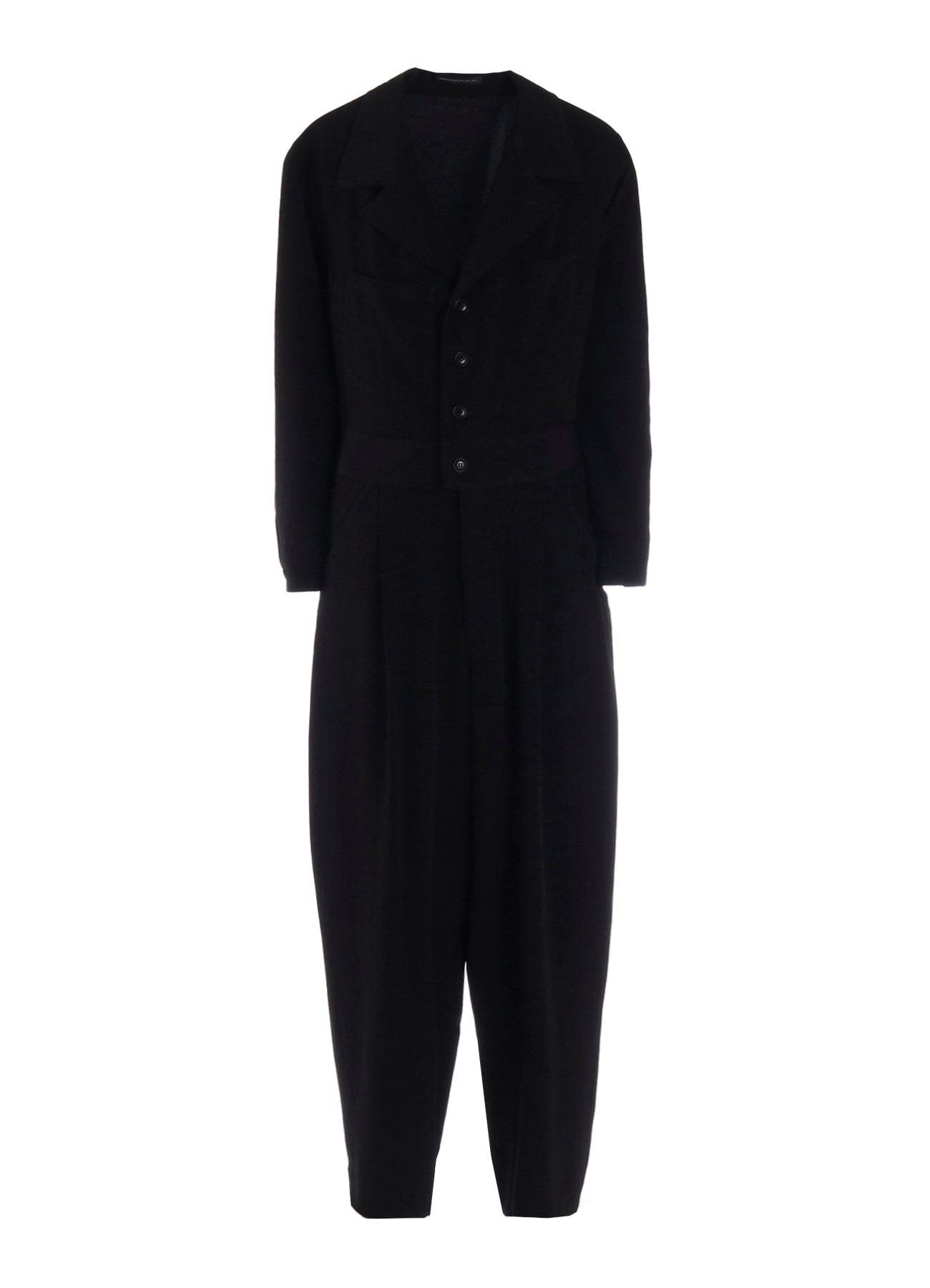 Y's... Yohji Yamamoto ハイネック フリル ジップワンピース TA/PE CREPE DE CHINE JUMPSUIT – THE SHOP YOHJI YAMAMOTO