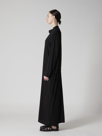 RAYON TWILL DRAW STRING DRESS