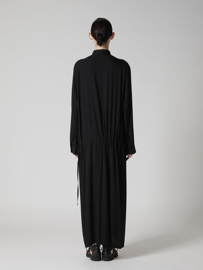 RAYON TWILL DRAW STRING DRESS