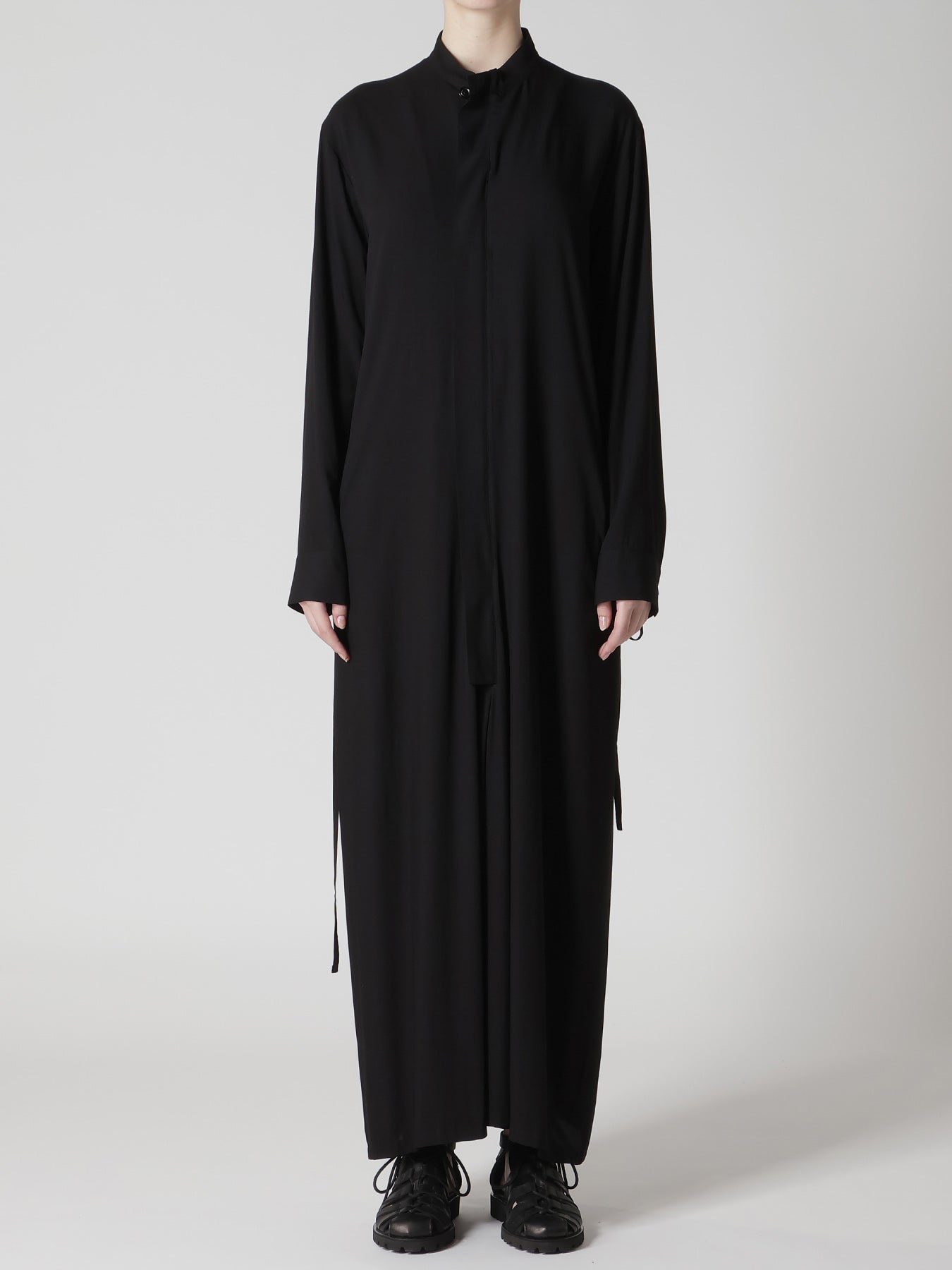 RAYON TWILL DRAW STRING DRESS