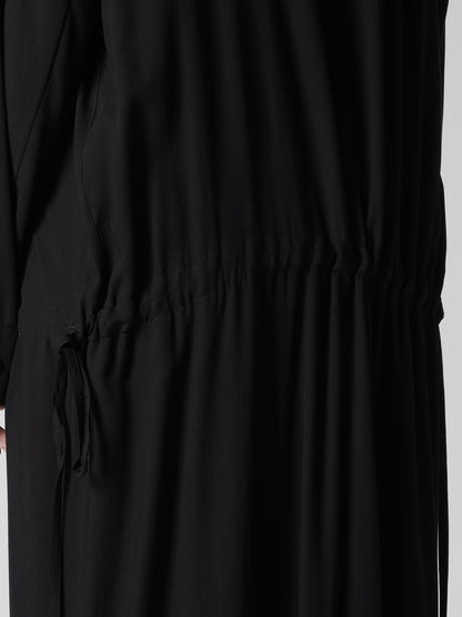 RAYON TWILL DRAW STRING DRESS