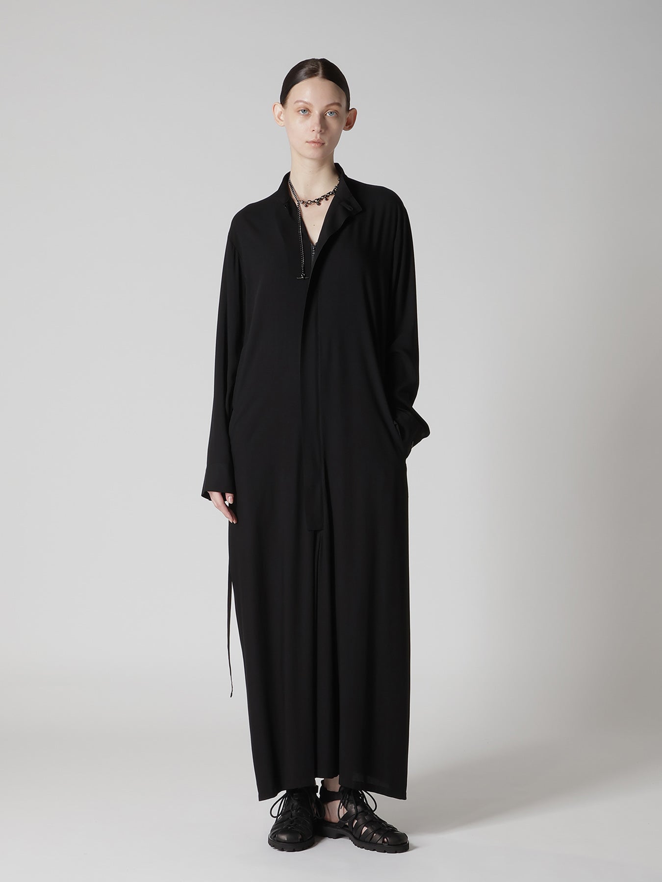 RAYON TWILL DRAW STRING DRESS