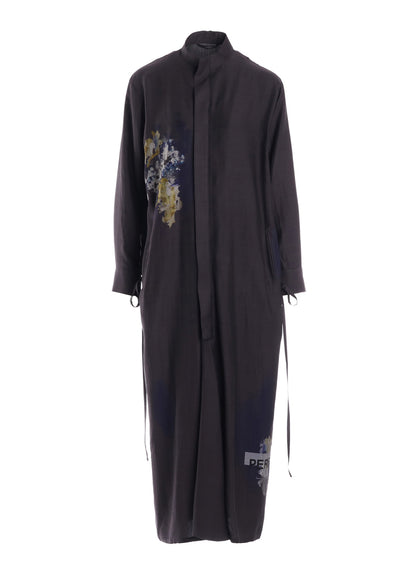 CUPRO/DUNGAREE TWILL DRAW STRING DRESS