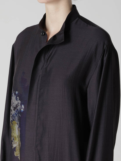 CUPRO/DUNGAREE TWILL DRAW STRING DRESS