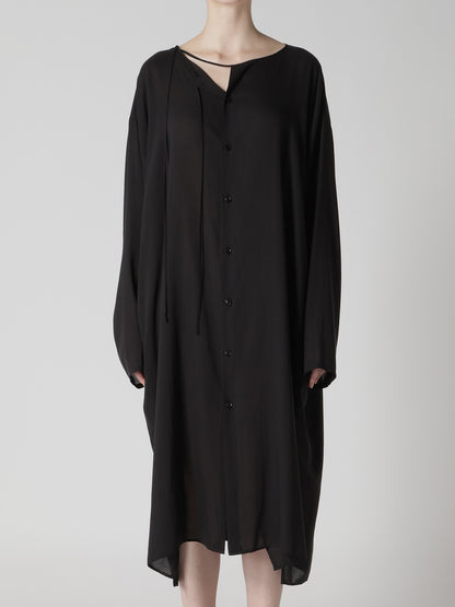 CELLULOSE LAWN COLLAR LESS DRESS