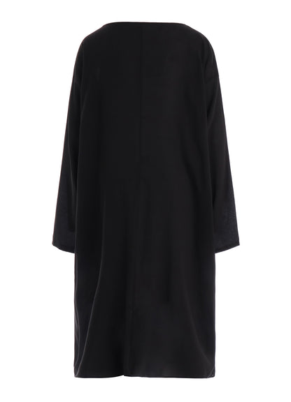 CELLULOSE LAWN COLLAR LESS DRESS