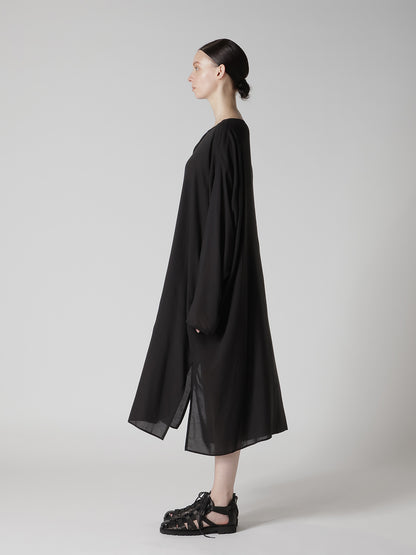 CELLULOSE LAWN COLLAR LESS DRESS