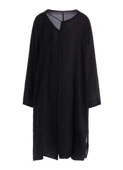 CELLULOSE LAWN COLLAR LESS DRESS