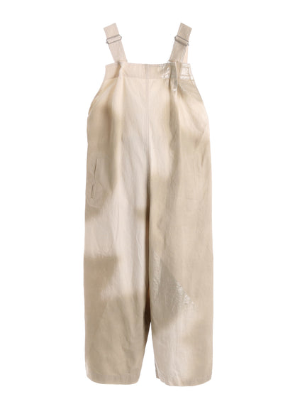 8OZ DENIM FOIL PRINT SALOPETTE PANTS