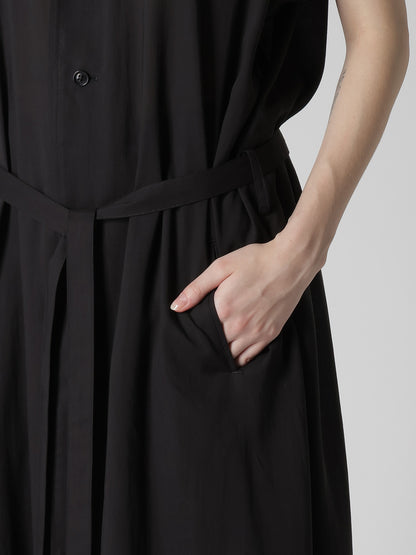 CELLULOSE LAWN BELTED DRESS