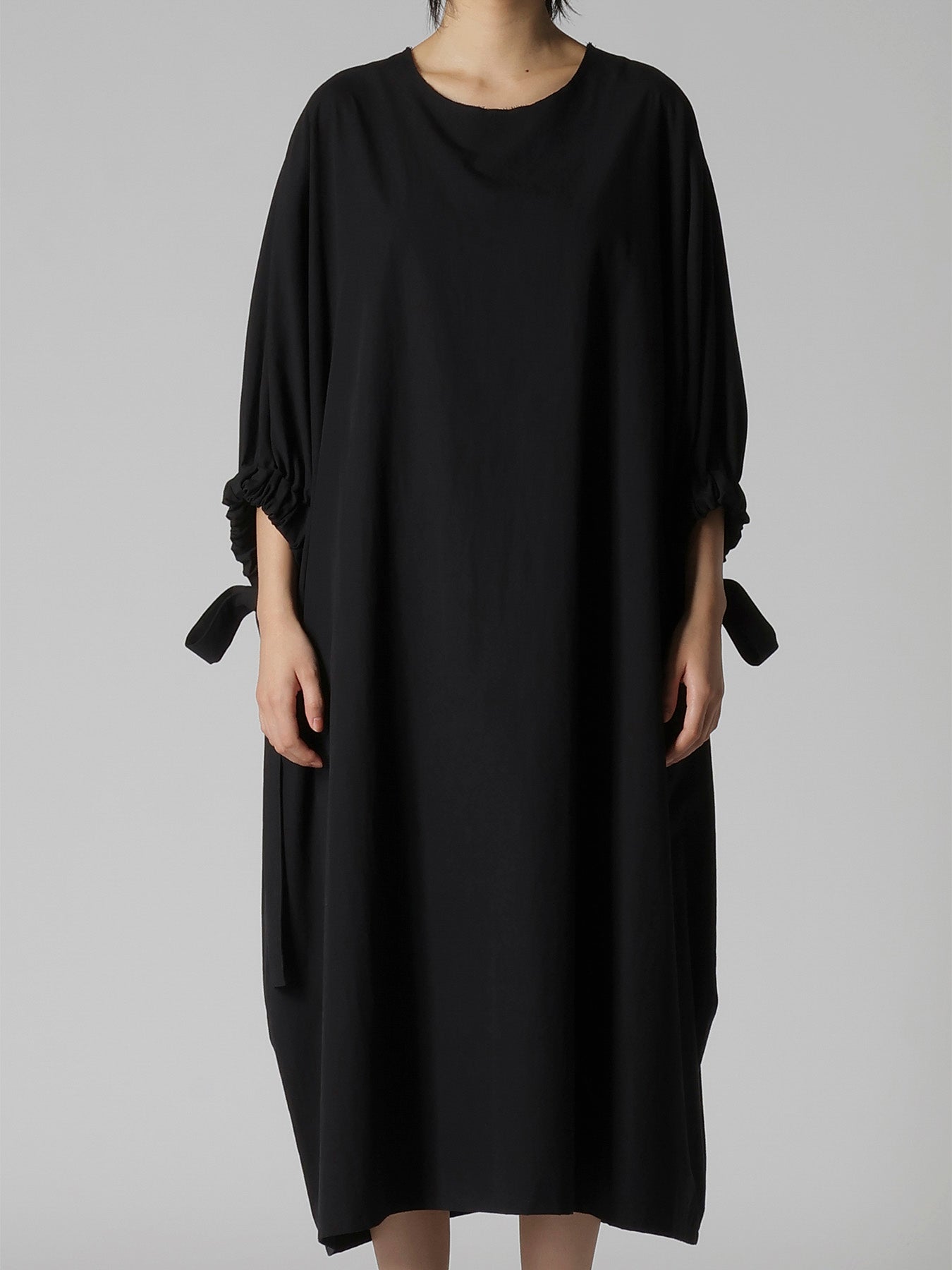 COTTON BROAD SLEEVE ROUNDNECK DRESS – THE SHOP YOHJI YAMAMOTO
