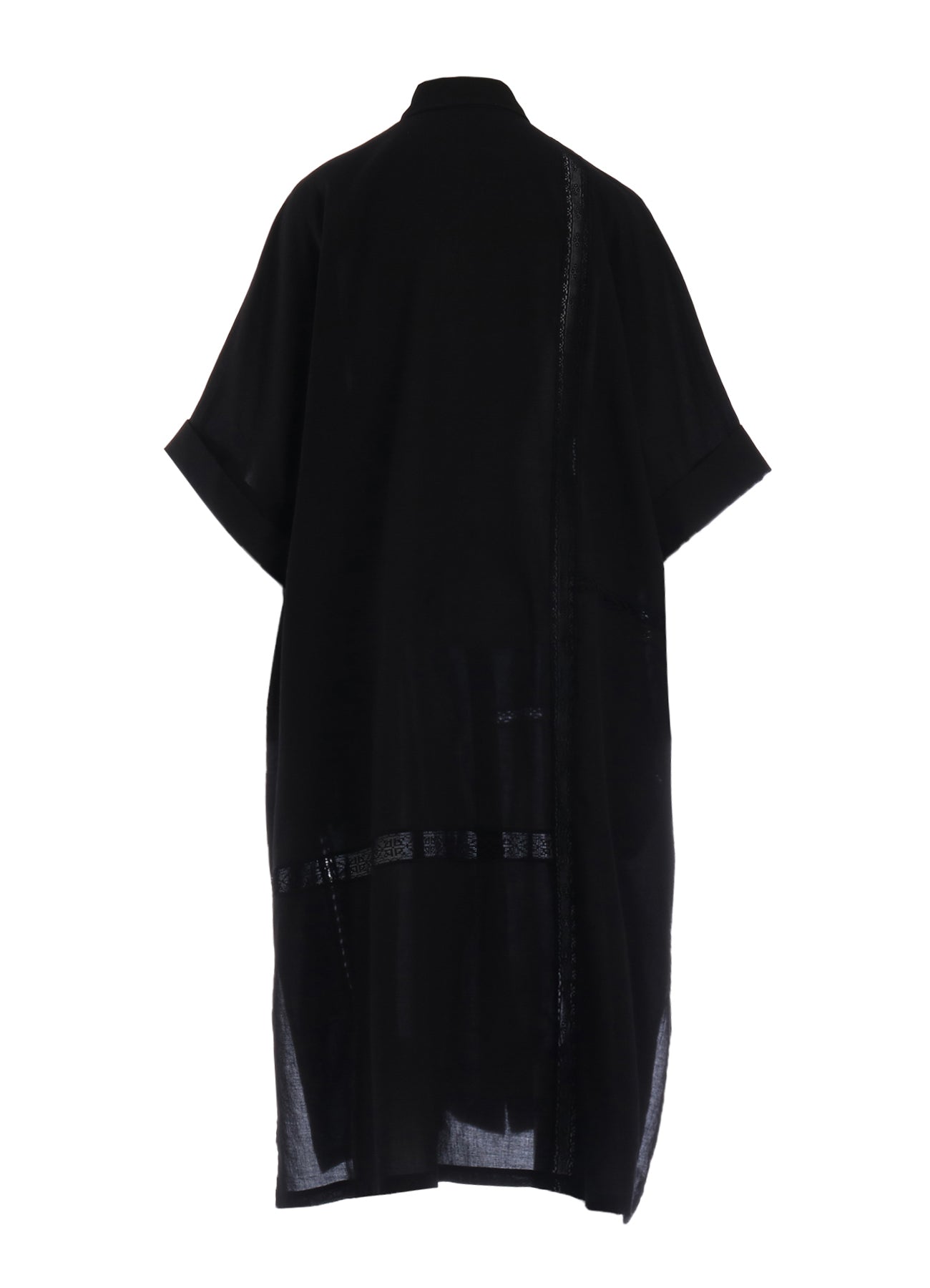 COTTON LACE PATCHWORK SHIRT DRESS