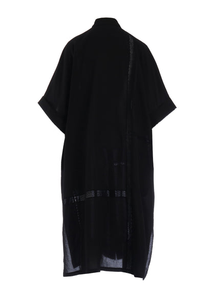 COTTON LACE PATCHWORK SHIRT DRESS