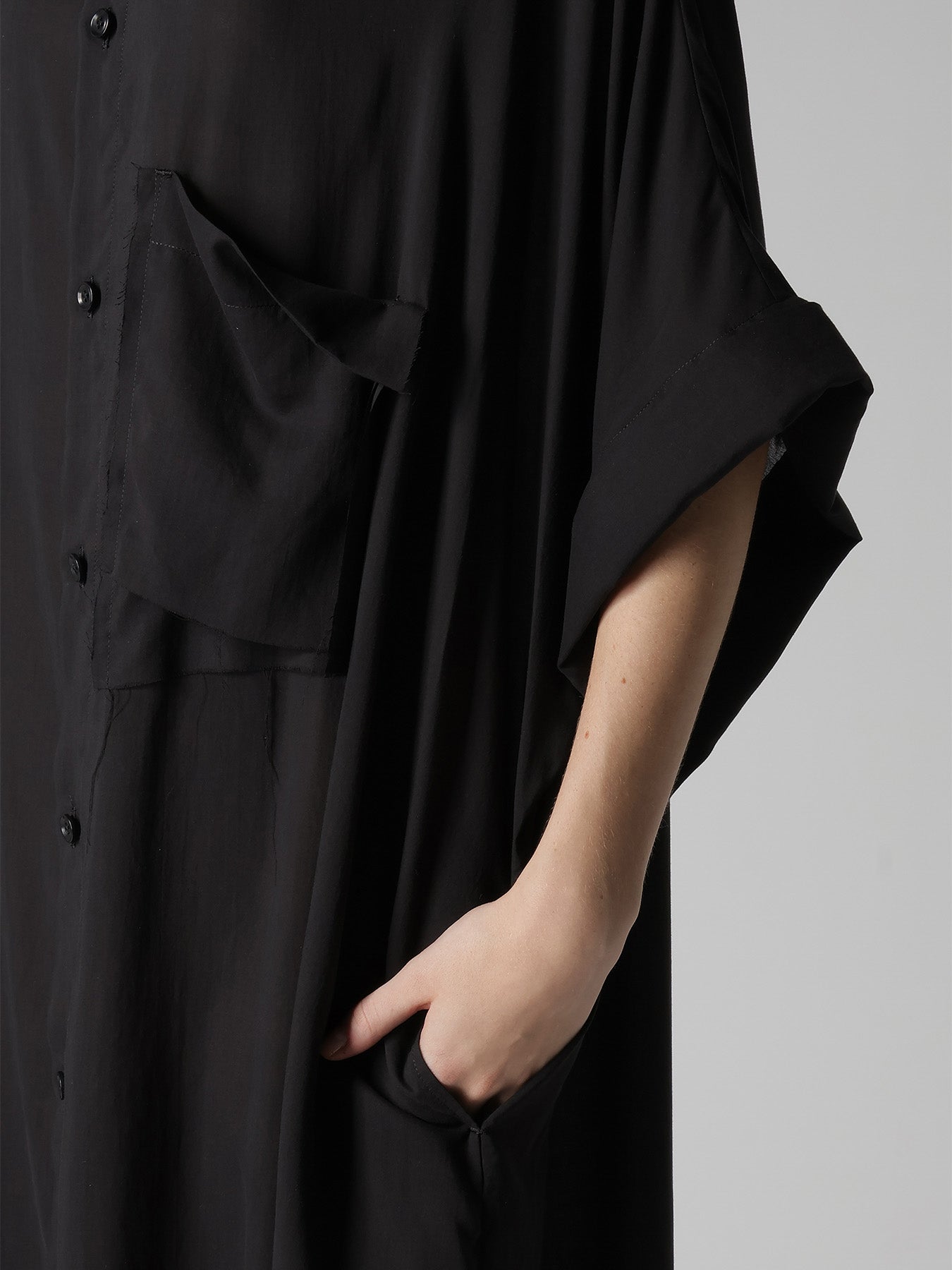 CELLULOSE LAWN ARRANGED SHIRT DRESS