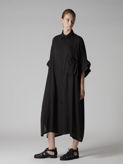 CELLULOSE LAWN ARRANGED SHIRT DRESS