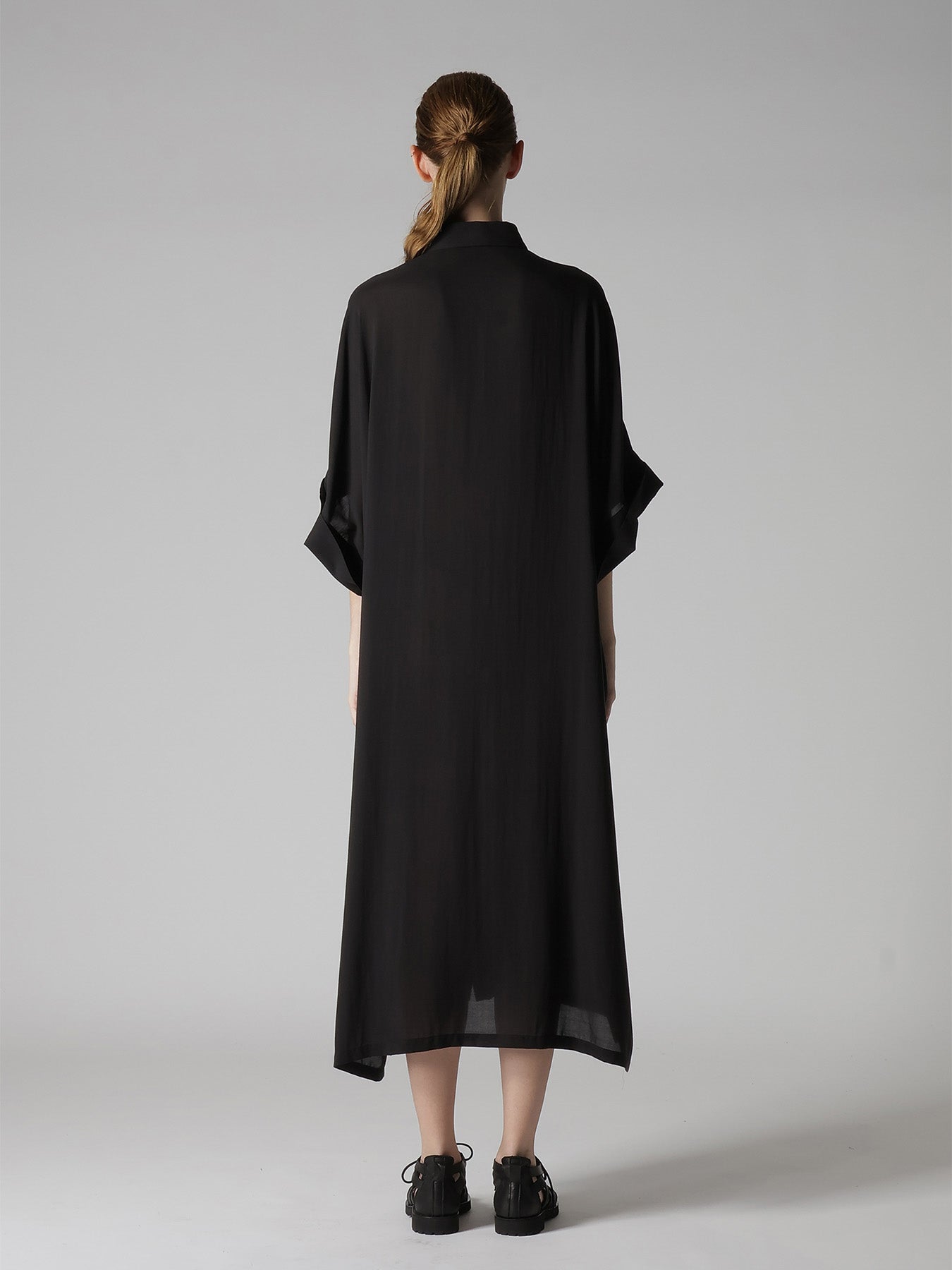 CELLULOSE LAWN ARRANGED SHIRT DRESS
