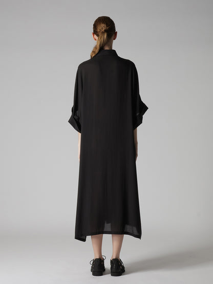 CELLULOSE LAWN ARRANGED SHIRT DRESS