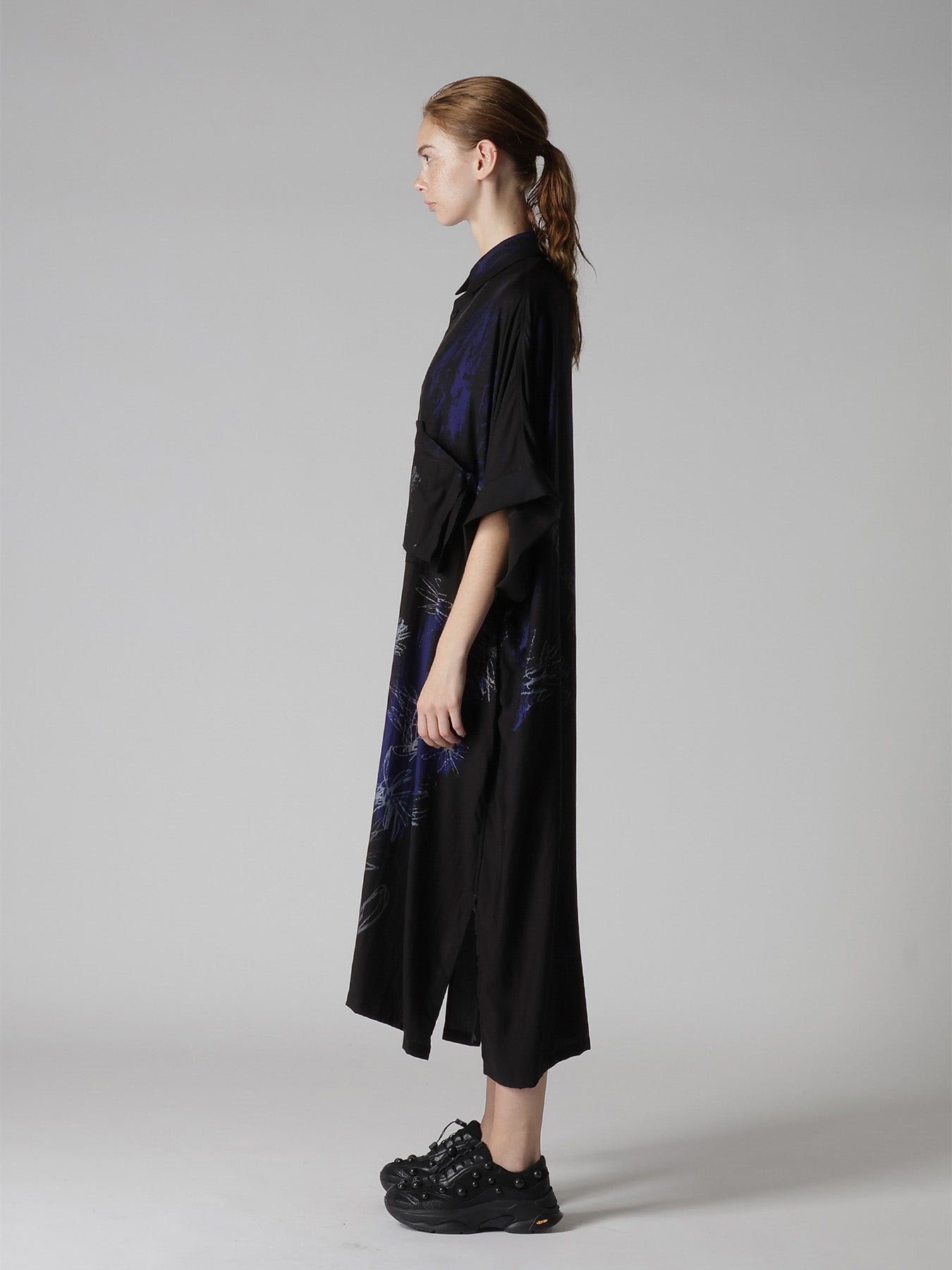 CUPRO/DUNGAREE TWILL SHIRT DRESS