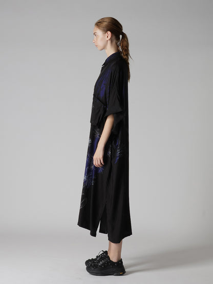 CUPRO/DUNGAREE TWILL SHIRT DRESS