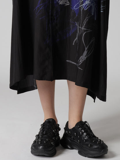 CUPRO/DUNGAREE TWILL SHIRT DRESS