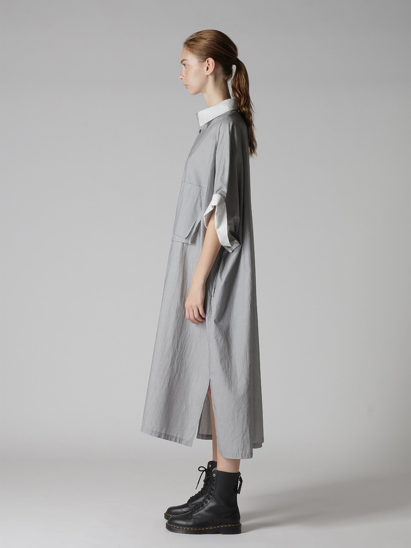 ARRANGED POCKET SHIRT DRESS