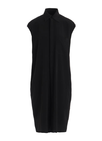 TA/PE SUPER VIYON TUSSER SLEEVELESS SHIRT DRESS
