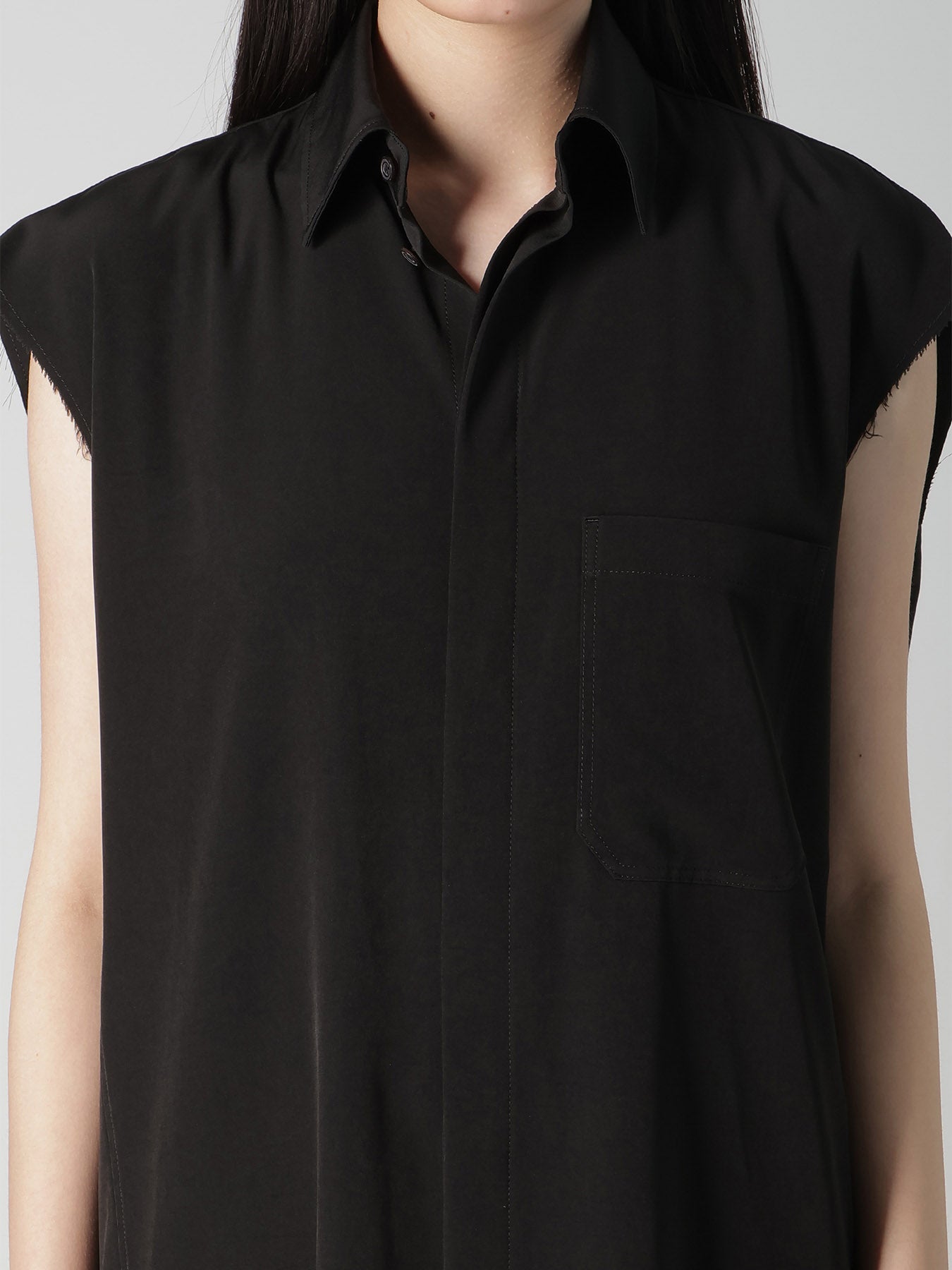 TA/PE SUPER VIYON TUSSER SLEEVELESS SHIRT DRESS – THE SHOP YOHJI