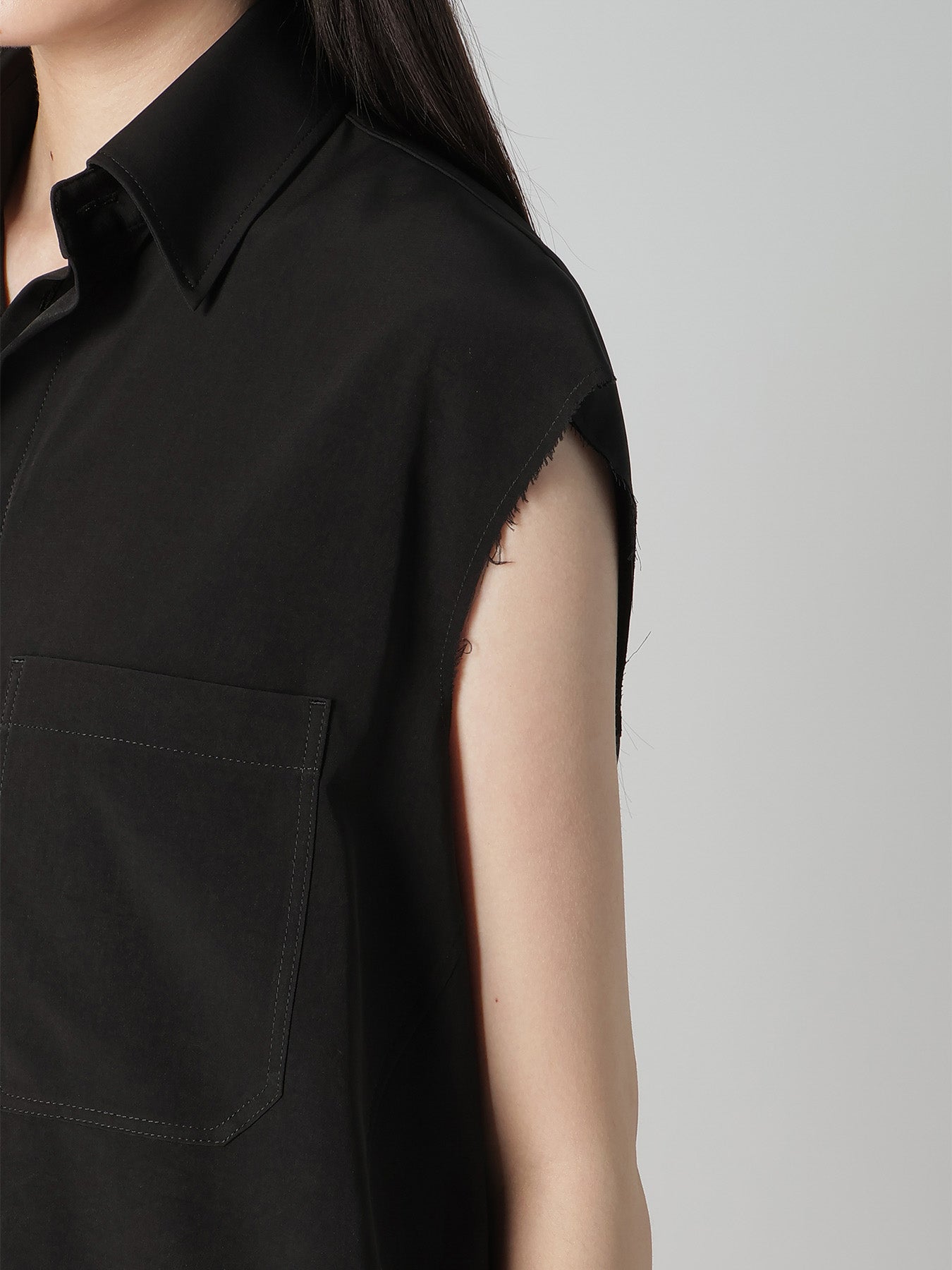 TA/PE SUPER VIYON TUSSER SLEEVELESS SHIRT DRESS