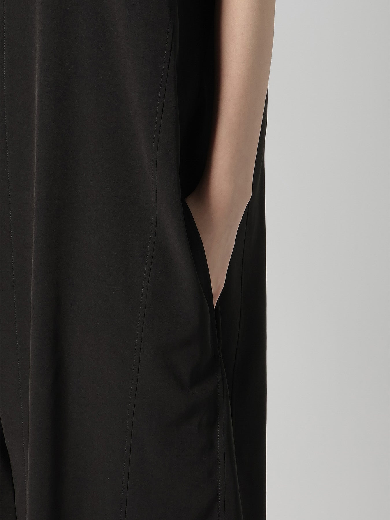 TA/PE SUPER VIYON TUSSER SLEEVELESS SHIRT DRESS