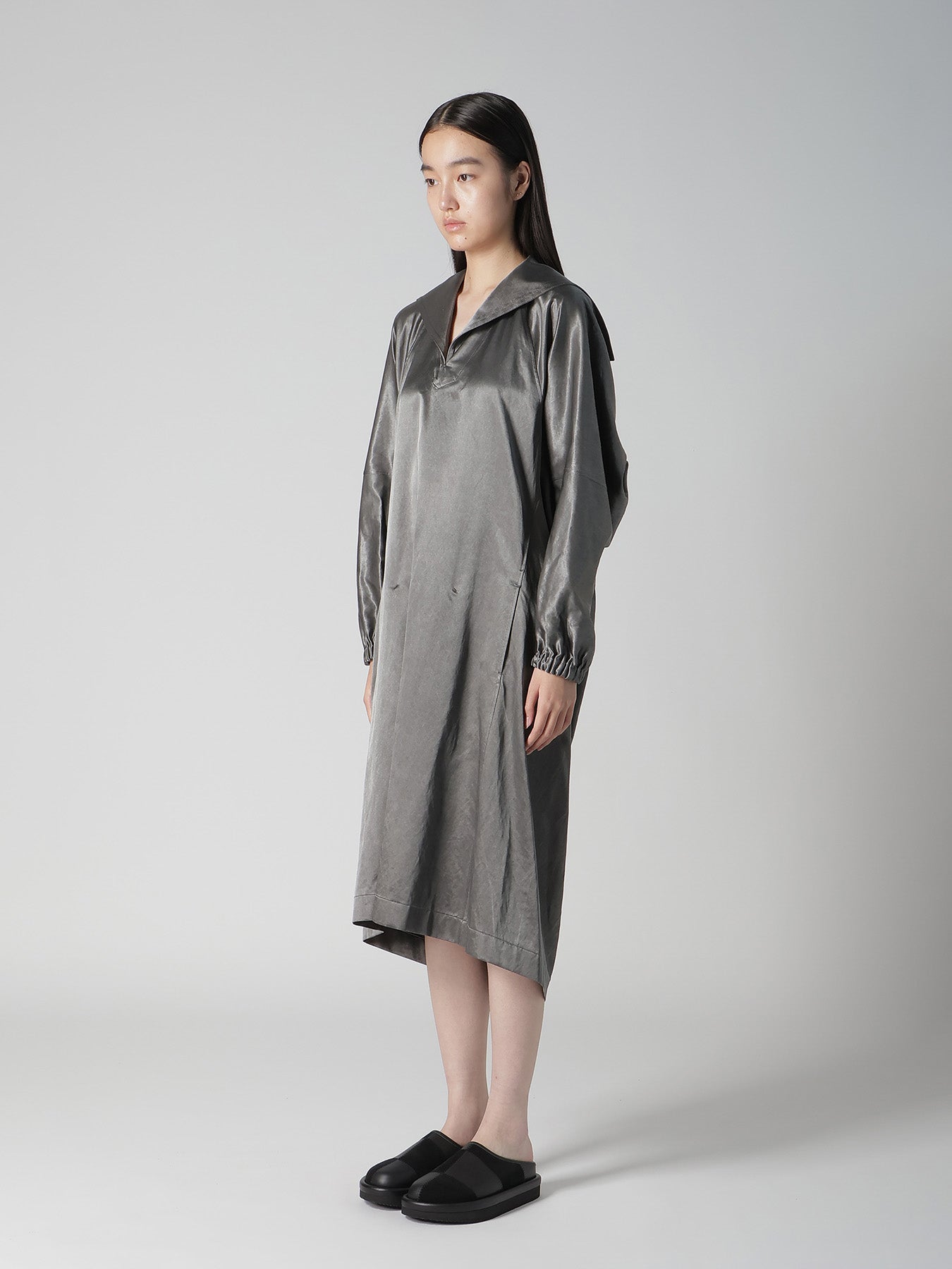 BLEACH SATIN SAILOR COLLAR DRESS