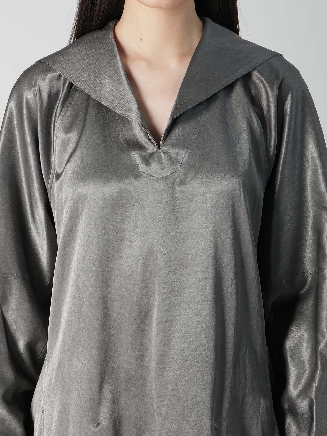 BLEACH SATIN SAILOR COLLAR DRESS