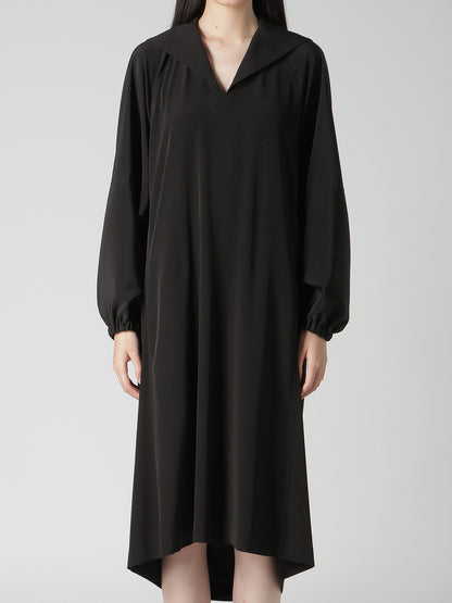 TA/PE SUPER VIYON TUSSER SAILOR COLLAR DRESS