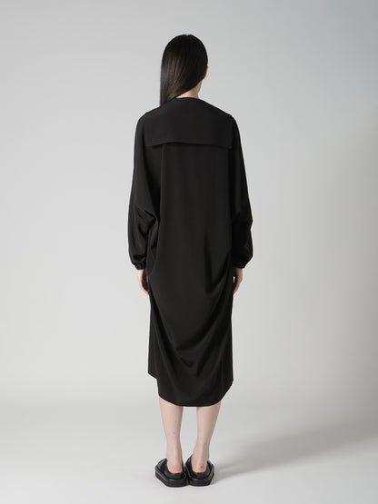 TA/PE SUPER VIYON TUSSER SAILOR COLLAR DRESS