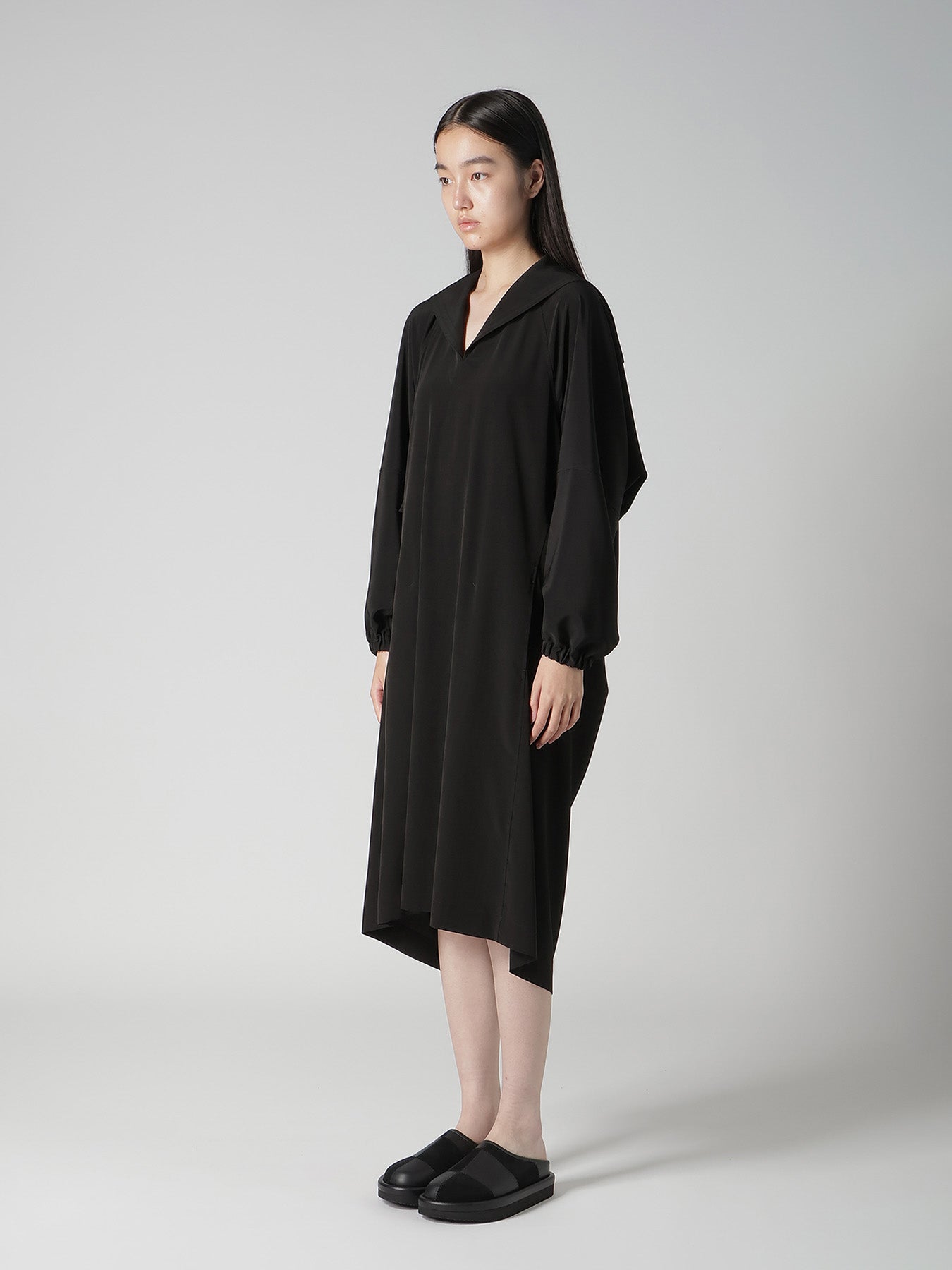 TA/PE SUPER VIYON TUSSER SAILOR COLLAR DRESS