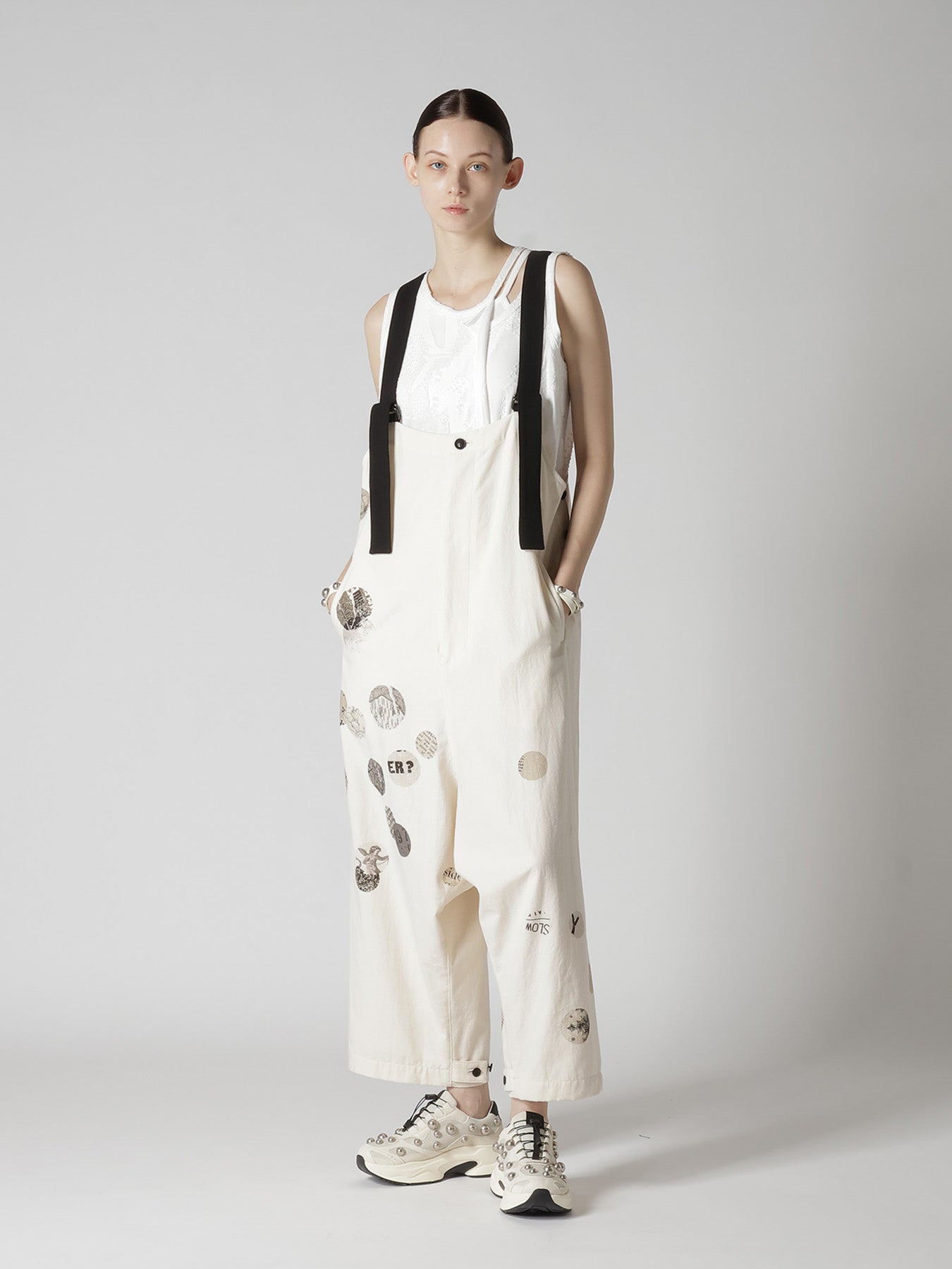 SYNTHETIC LEATHER DOT DAD SNEAKER