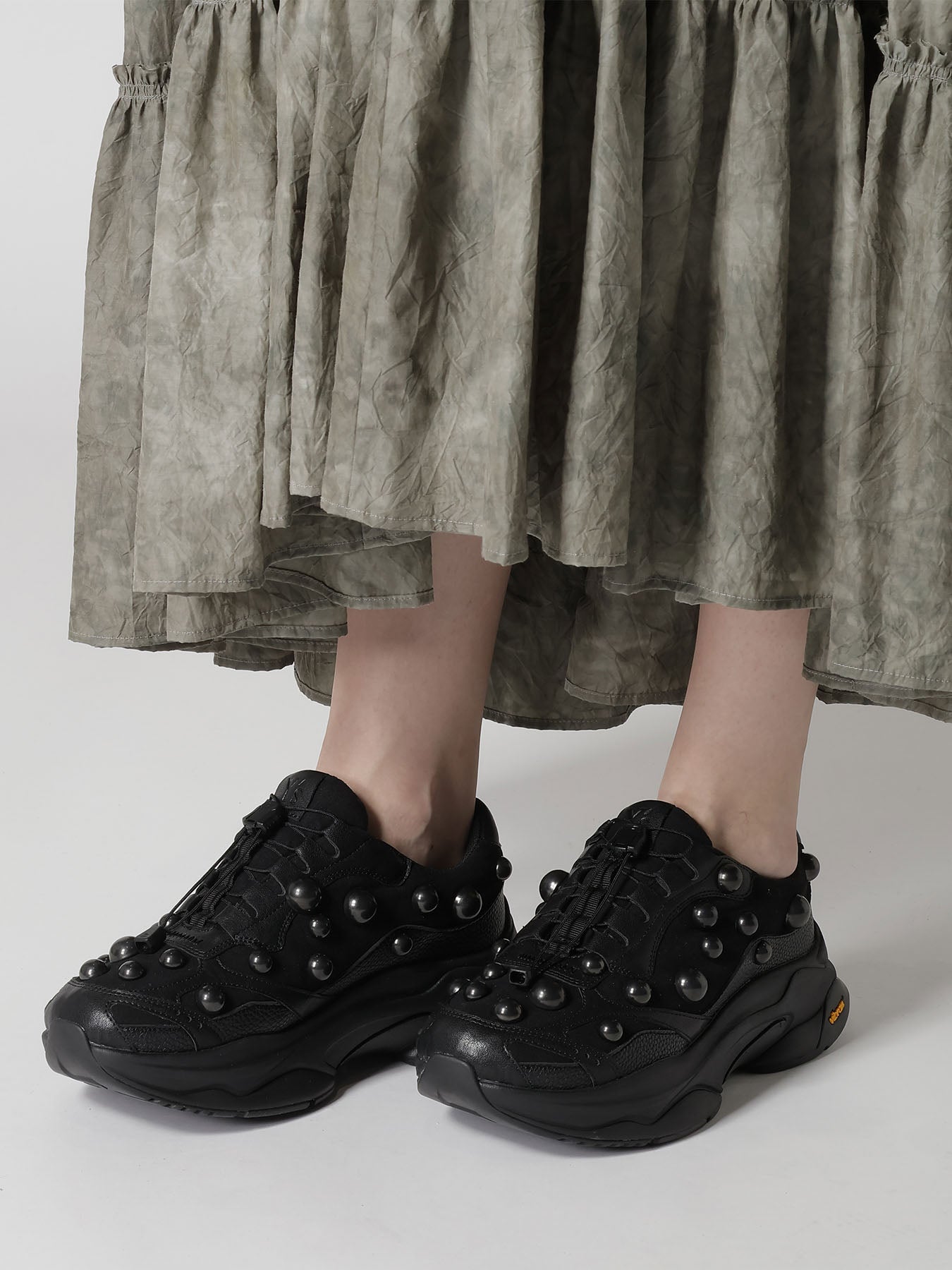 SYNTHETIC LEATHER DOT DAD SNEAKER