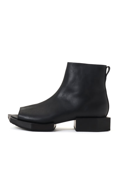 SOFT SMOOTH LEATHER WOOD SOLE BOOTS