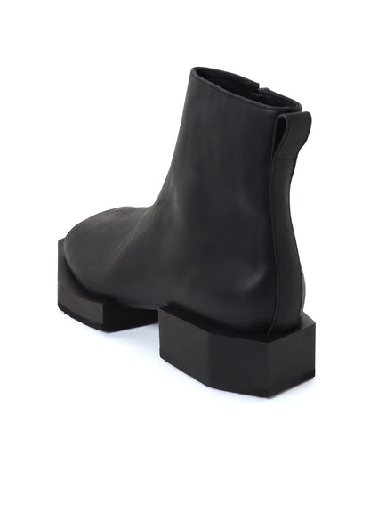 SOFT SMOOTH LEATHER WOOD SOLE BOOTS