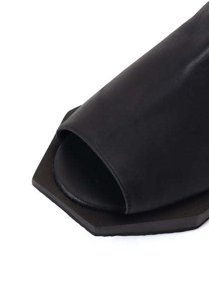 SOFT SMOOTH LEATHER WOOD SOLE BOOTS