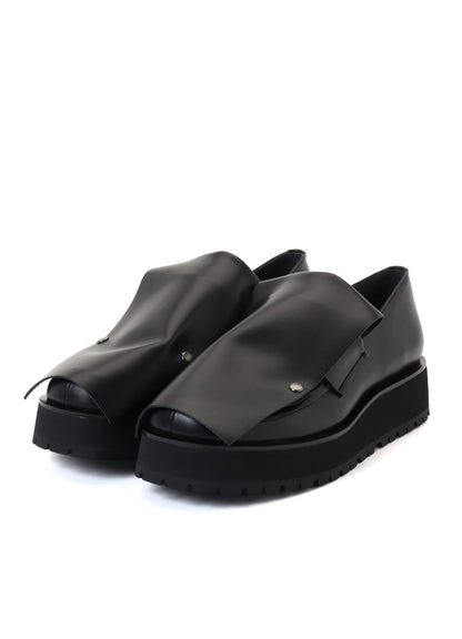 SEMI GLOSS LEATHER 2 WAY LOAFERS