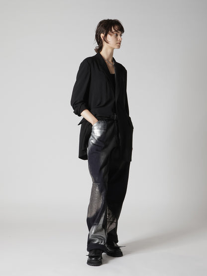 SEMI GLOSS LEATHER 2 WAY LOAFERS