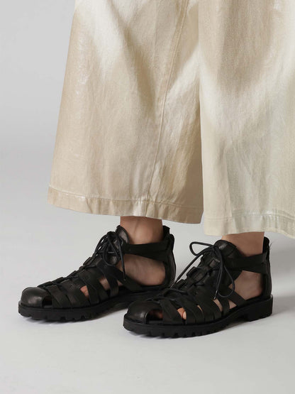 SOFT LEATHER GURKHA SANDALS