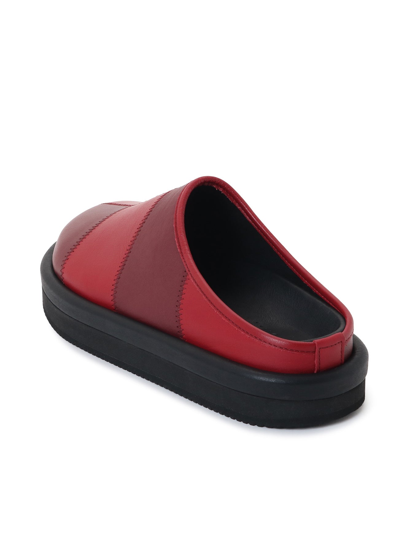 COW LEATHER PATCHWORK SANDALS