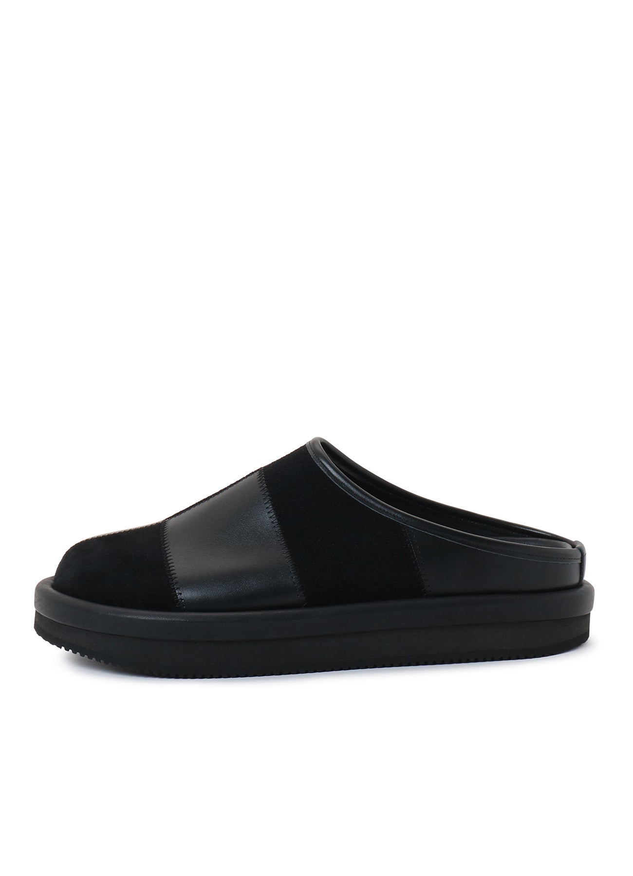 COW LEATHER PATCHWORK SANDALS