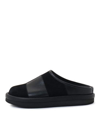 COW LEATHER PATCHWORK SANDALS