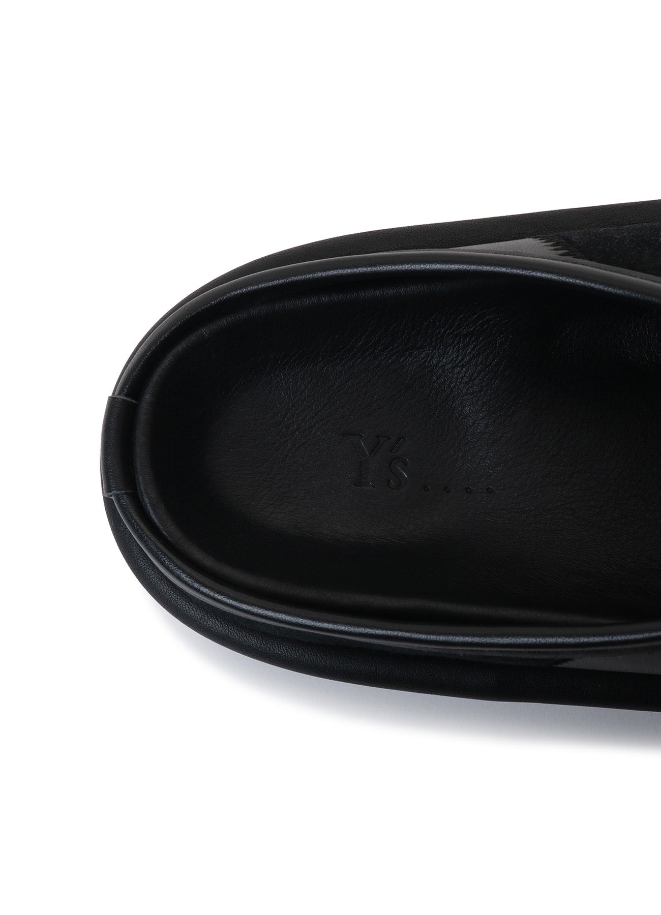 COW LEATHER PATCHWORK SANDALS