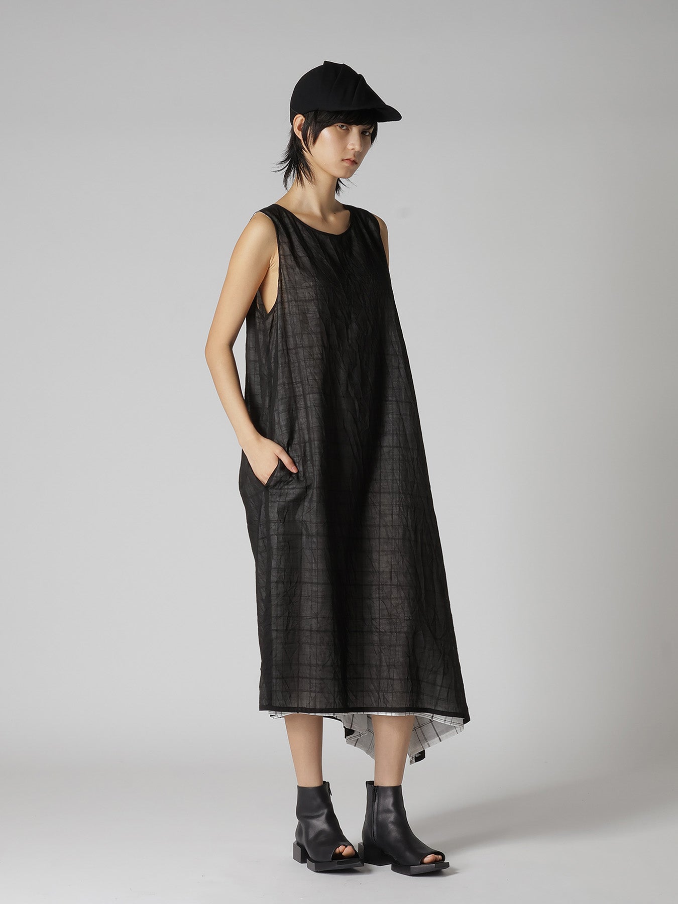 RAYON/NYLON GAUZE DRAPE CAP – THE SHOP YOHJI YAMAMOTO