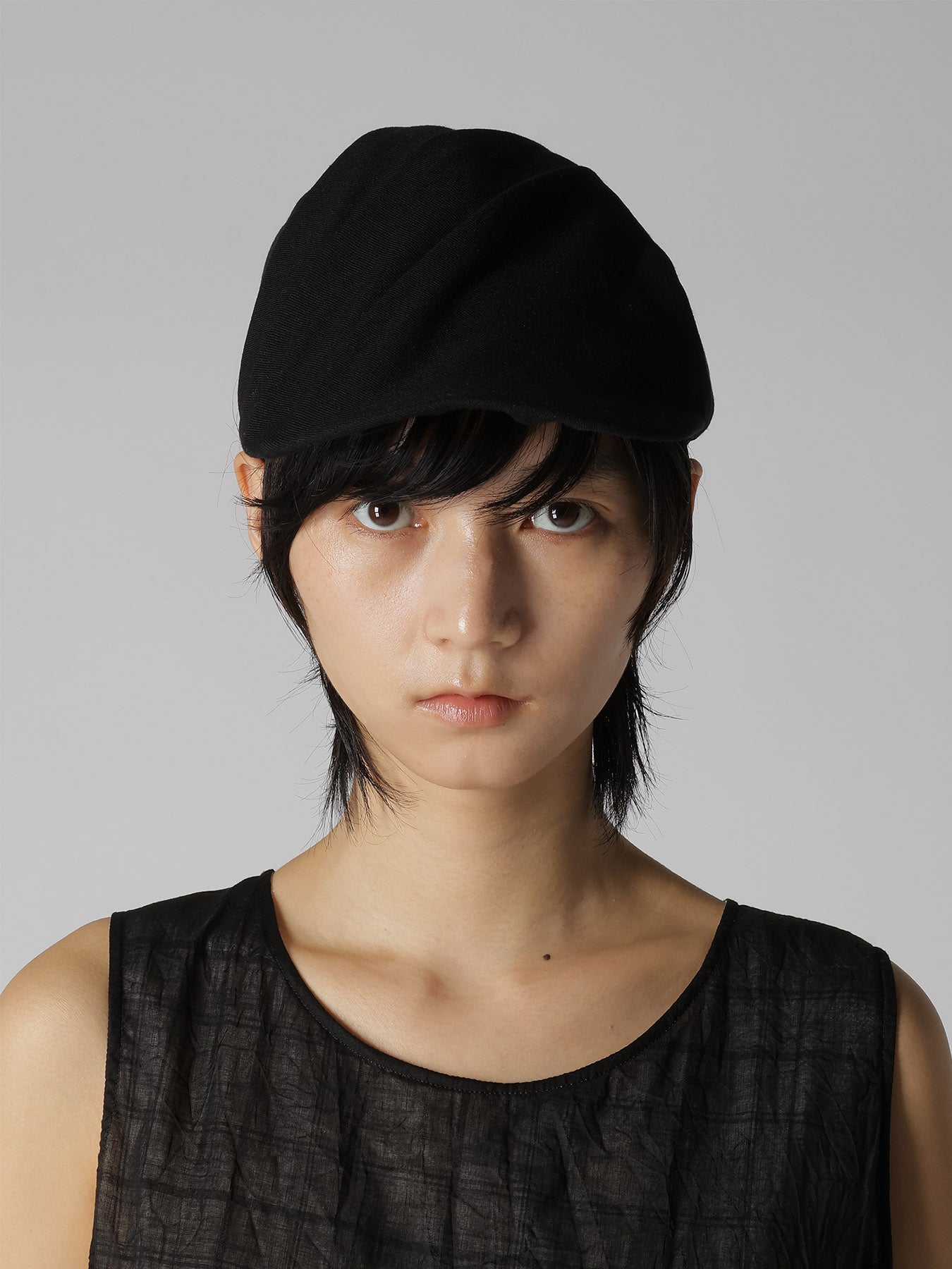 RAYON/NYLON GAUZE DRAPE CAP – THE SHOP YOHJI YAMAMOTO