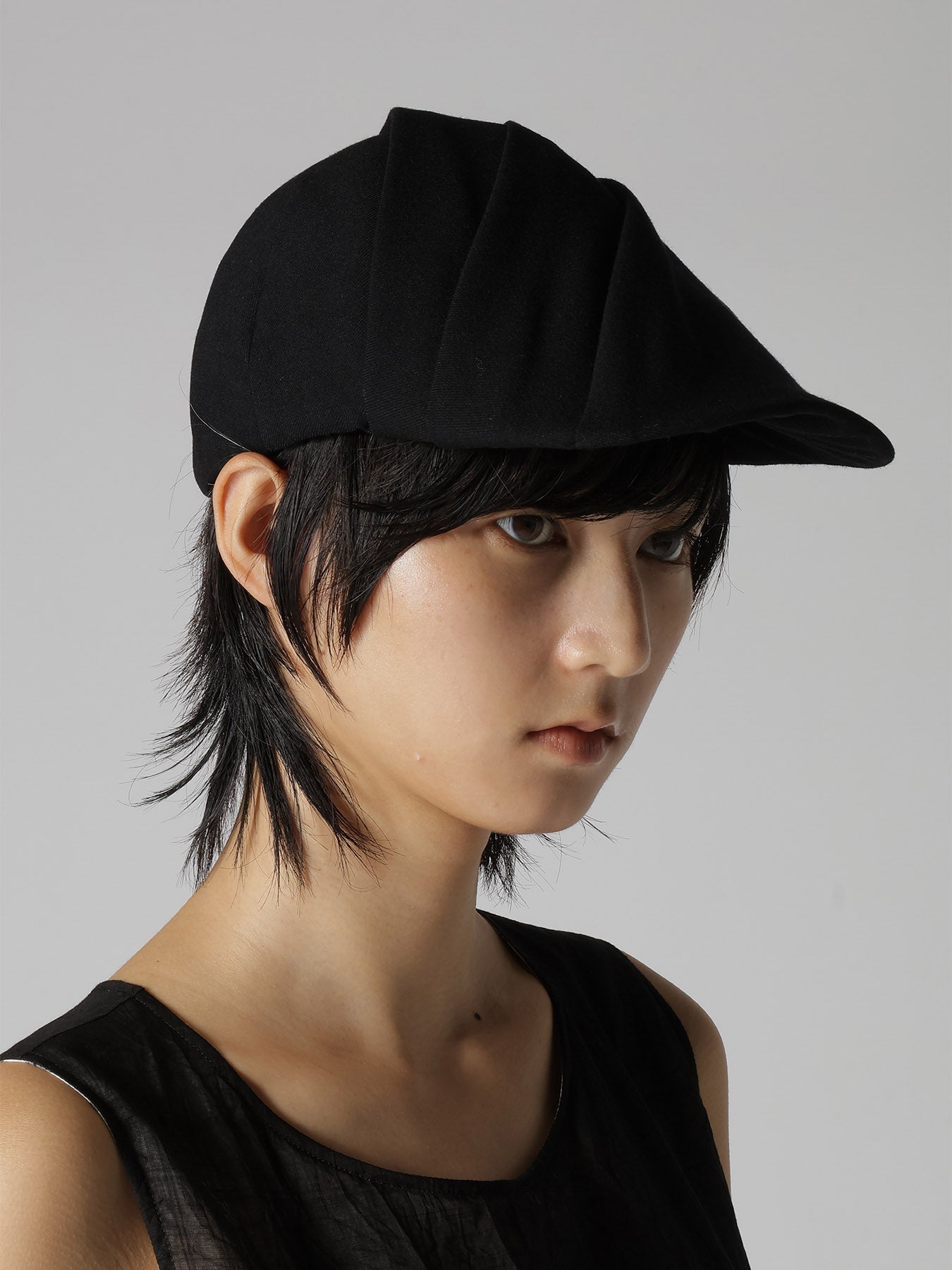 RAYON/NYLON GAUZE DRAPE CAP – THE SHOP YOHJI YAMAMOTO
